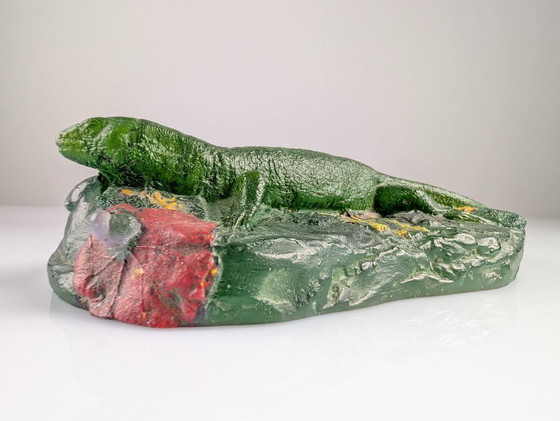 Image 1 of Sculpture Lézard en Pâte de Verre, France, années 1920, Art Nouveau