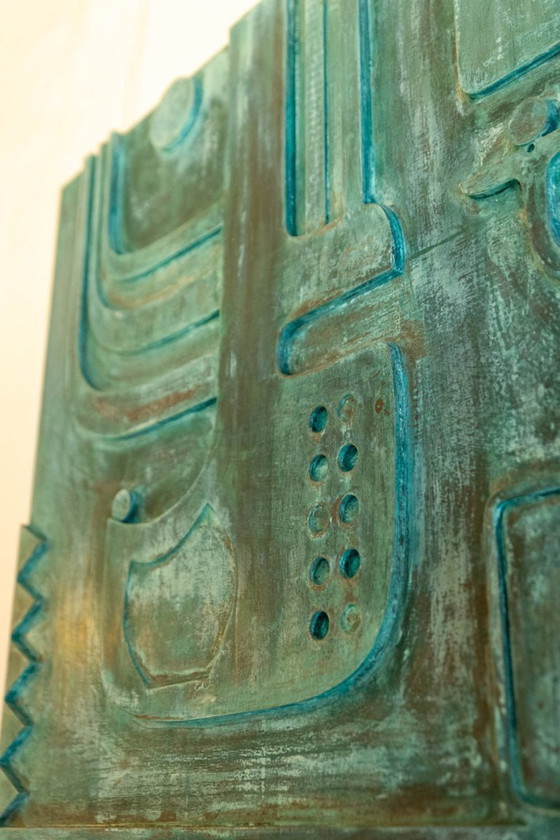 Image 1 of Victory of Segonzac. Carved and coppered triptych panel. Contemporary