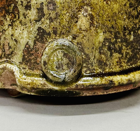 Image 1 of Pot à couvercle sculptural en grès cuit au feu de bois - Hein Severijns - Signé - Unica (28 cm)