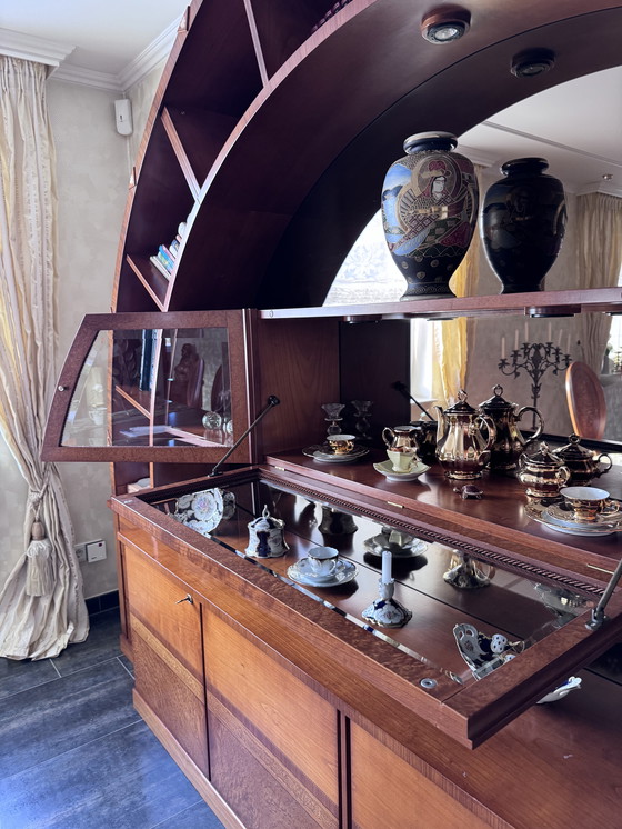 Image 1 of Esclusiva parete attrezzata di design Carpanelli – vero legno, madreperla, illuminazione