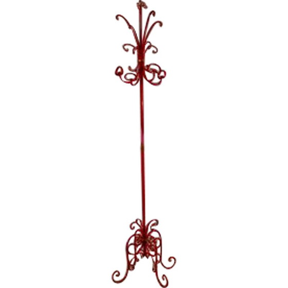 Image 1 of Vintage red coat rack, 1970s