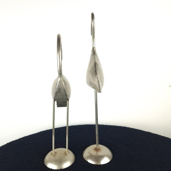 Image 1 of Set of 2 vintage wading cranes from the 70s/80s