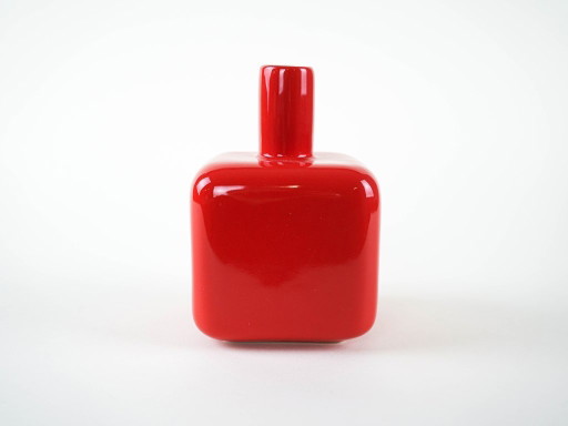 Red ceramic vase, German design, 1990s, manufactured by ASA Selection