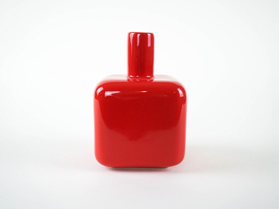 Image 1 of Red ceramic vase, German design, 1990s, manufactured by ASA Selection