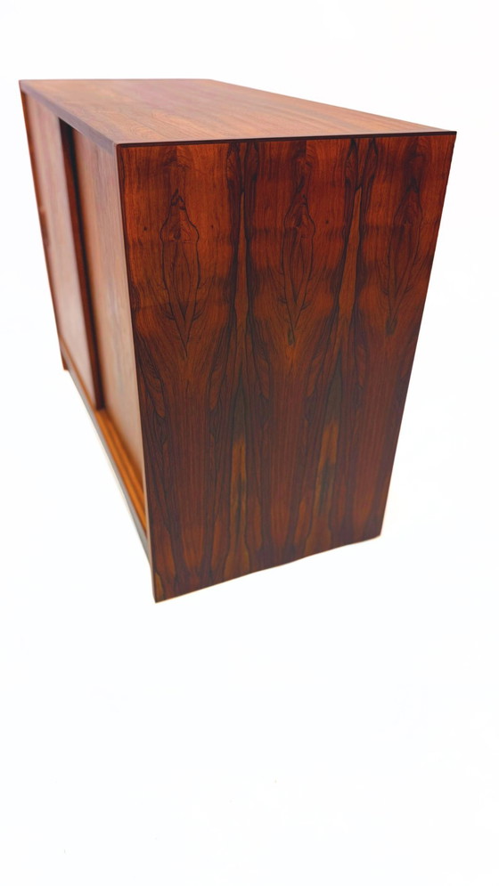 Image 1 of Mid century vintage Danish rosewood cabinet with sliding doors