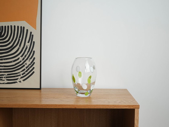 Image 1 of Polka-dot glass vase, Danish design, 1970s, made in Denmark