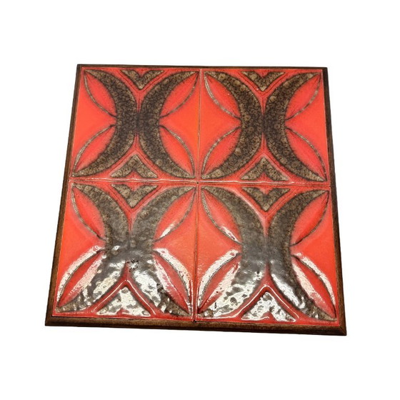 Tavolo in piastrelle vintage francese – Porta piante, Wood, Ceramic (photo 4 of 6)