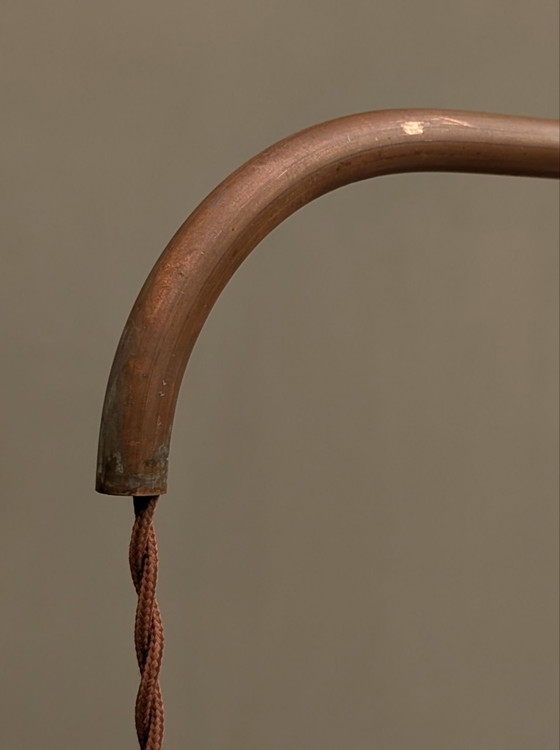 Suspension double années 50, Verre, Textile, Marron (photo 5 sur 12)