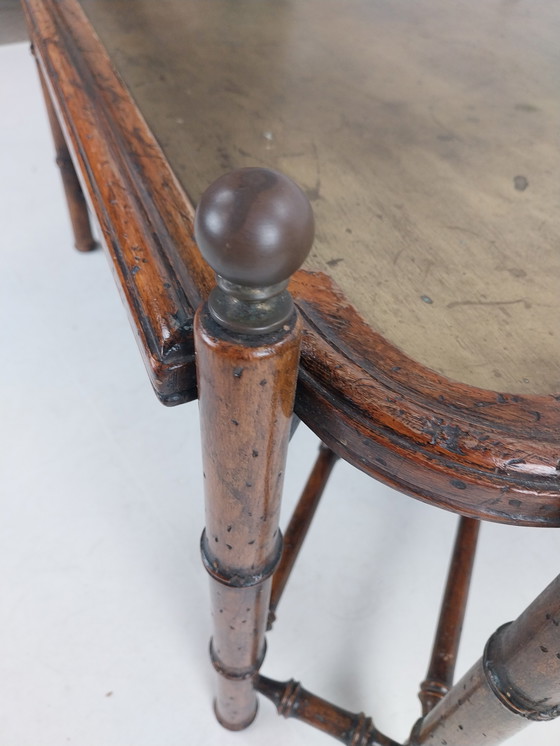 Image 1 of 1 x tavolino in bambù finto italiano 1970s piano in rame