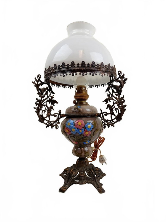 Image 1 of Antique Oil Lamp (converted)