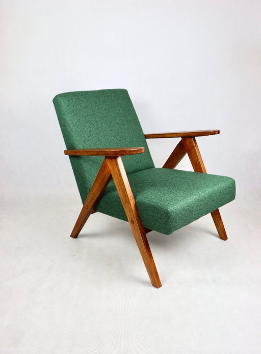 B-310 VAR-Sessel aus grünem Fischgrät-Tweed, 1970er Jahre