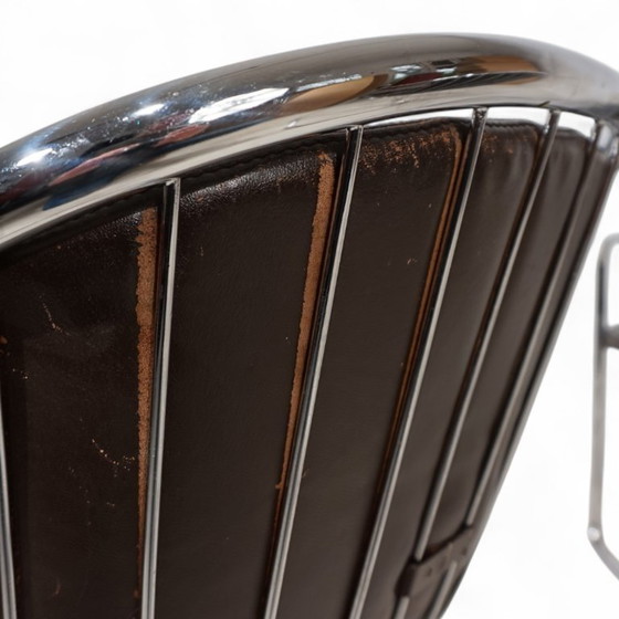 Image 1 of Set of 4 chrome dining chairs by Gastone Rinaldi for Thema, 1970