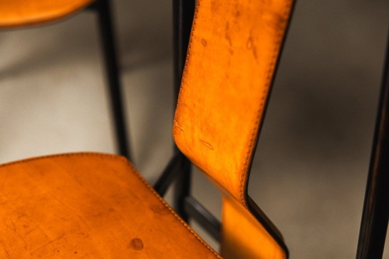 Image 1 of Juego de seis sillas de comedor 'Irma' diseñadas por Achille Castiglioni para Zanotta, Italia, 1979.