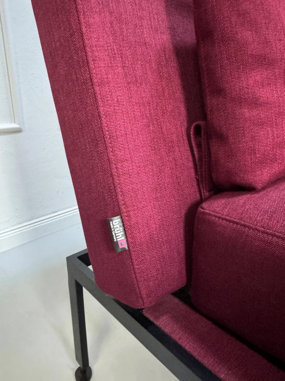 Image 1 of Brühl Roro Soft Sofa Stoff Rot Garnitur Schlafsofa Ecksofa