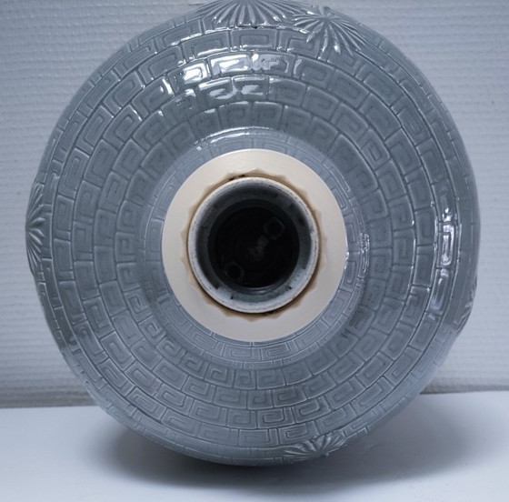 Image 1 of Lampada in ceramica XL con decoro a foglia di palma