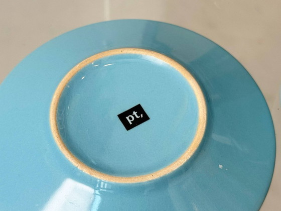 Image 1 of Vintage espressoset in een metalen standaard van pt, Nederland, jaren 1990.