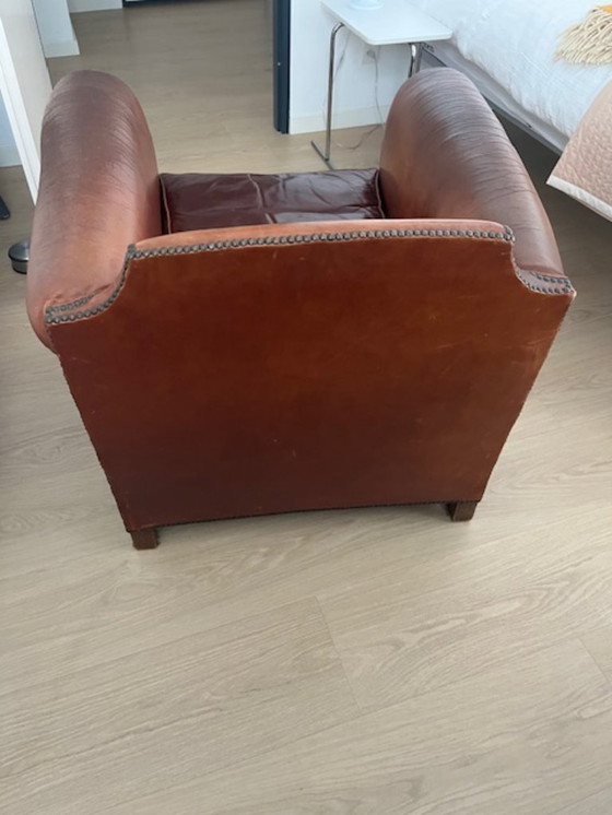 Image 1 of poltrona club inglese in pelle