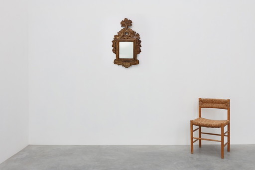 Italian Renaissance–Baroque Carved Wood Mirror, 17th Century