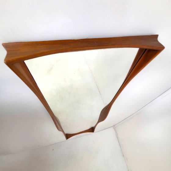 Image 1 of Vintage Deens design spiegel jaren 60 teak hout mid century
