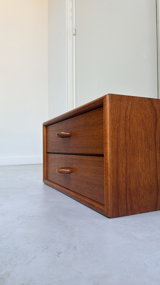 Vintage Danish Teak Nightstand / Wall Cabinet – Wood (photo 4 of 8)