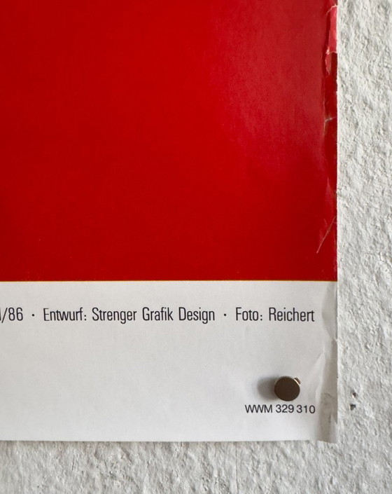 Image 1 of 🏁 Original Porsche "CUP '86" Racing Poster - Joest / Brun / Blaupunkt | XL 102x76cm Plakat