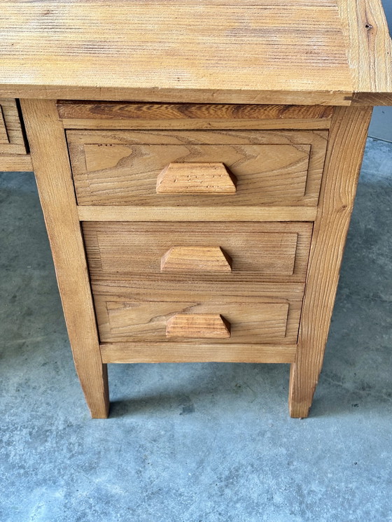 Image 1 of Escritorio antiguo de roble, arenado