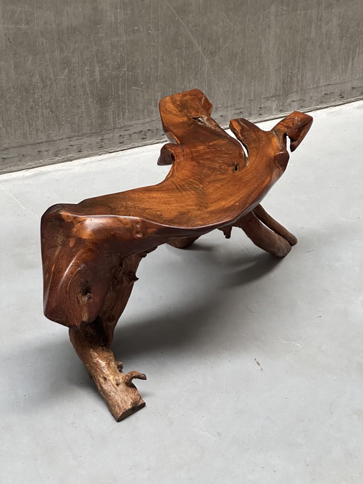 Vintage brutalist wabi-sabi coffee table