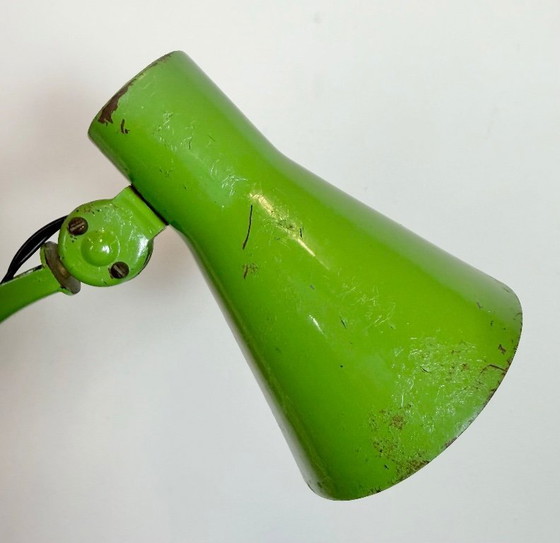 Image 1 of Groene industriële Duitse schaarwandlamp van Kaiser Leuchten, jaren 60.