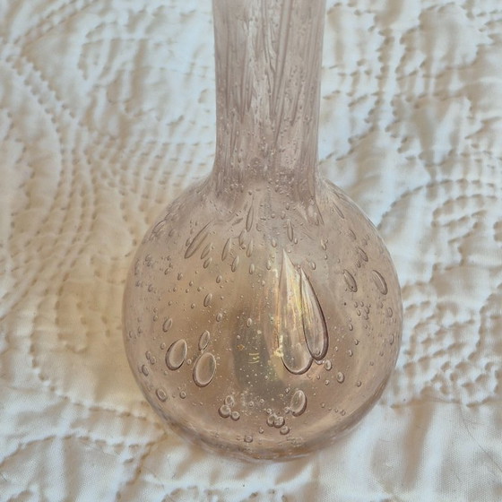 Jarrón soliflore La Rochère de cristal burbuja rosa – Soplado a mano – Jarrones, Glass (photo 5 of 11)