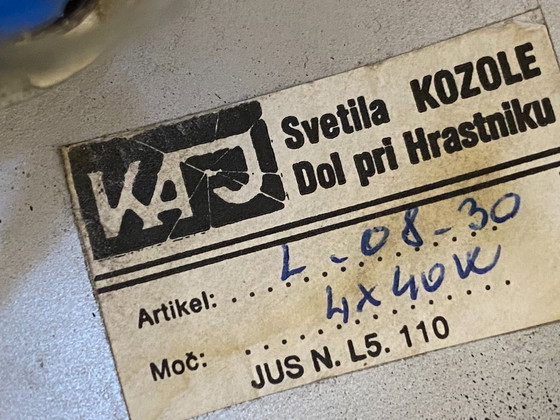 Jugoslawischer Mid-Century-Kronleuchter aus den 1970er Jahren von KAJ Svetila Kozole, Slowenien – Glass (photo 4 of 18)