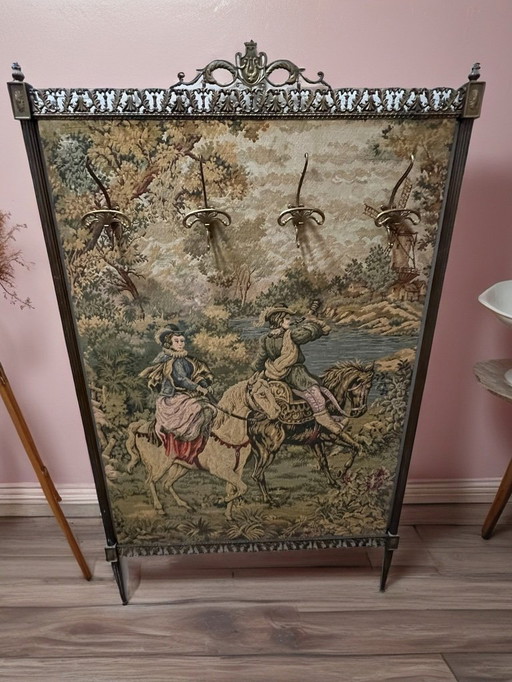 Coat Rack - Brass - France - Tapestry