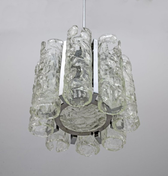 Image 1 of Lampadario postmoderno in vetro di Murano di Carlo Nason per Mazzega, anni '70