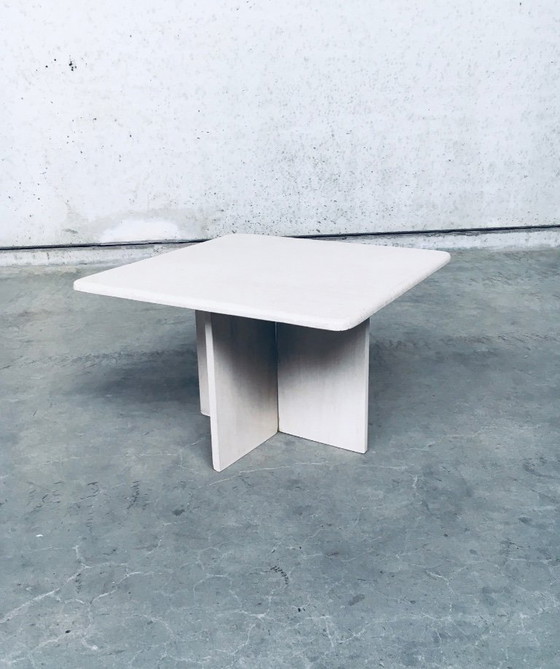 Image 1 of Postmodern Design Granite Stone Square Side Table Italy 1970's