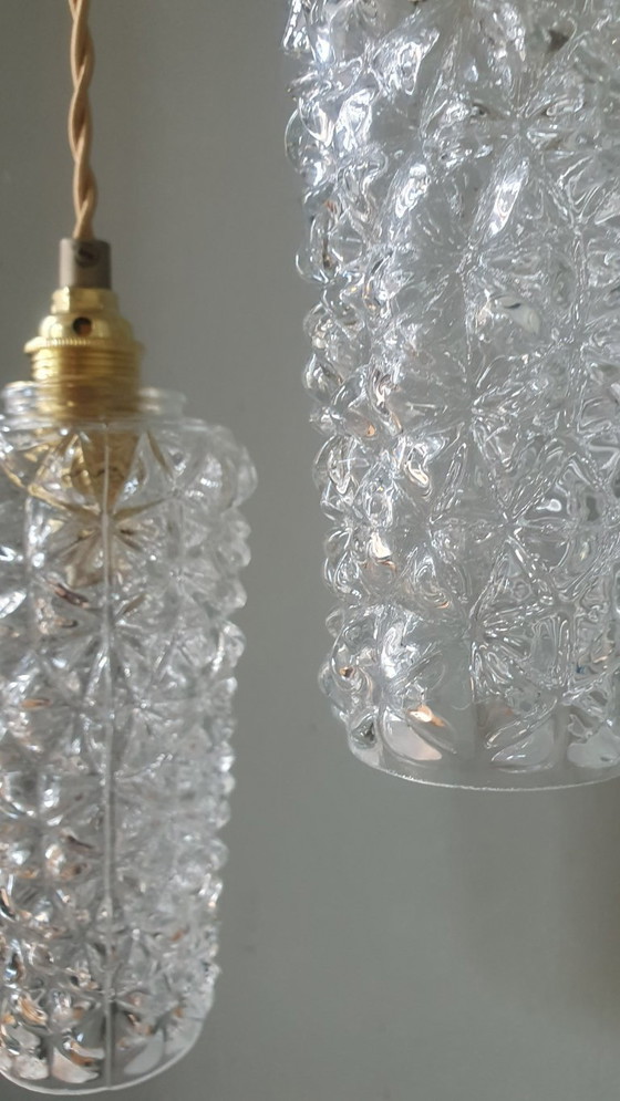 Set Lampade a sospensione Vintage Texture Vetro - Design Mid-century. – Metal (photo 5 of 20)