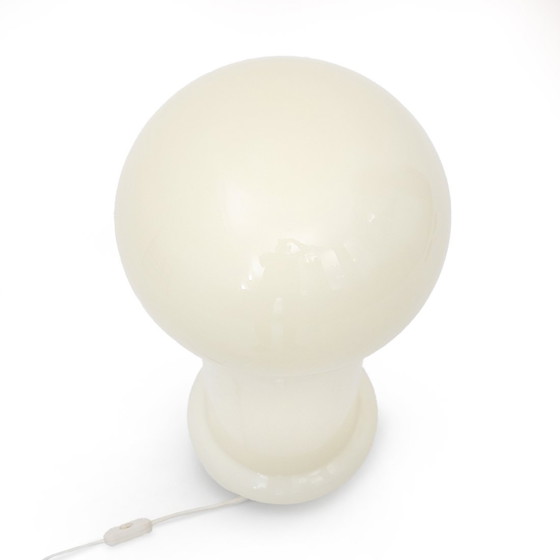 Image 1 of White glass table lamp, 1970s