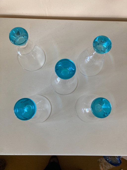 5 bicchieri da vino Din Don Alessandro Mendini per Alessi – glazen karaffen, Glass (photo 2 of 7)