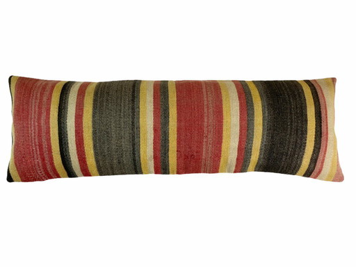 Funda de cojín única de kilim y alfombra – 120 x 40 cm