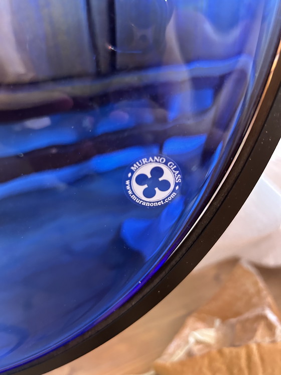 Image 1 of Murano glazen schijf op voet Object Schijf