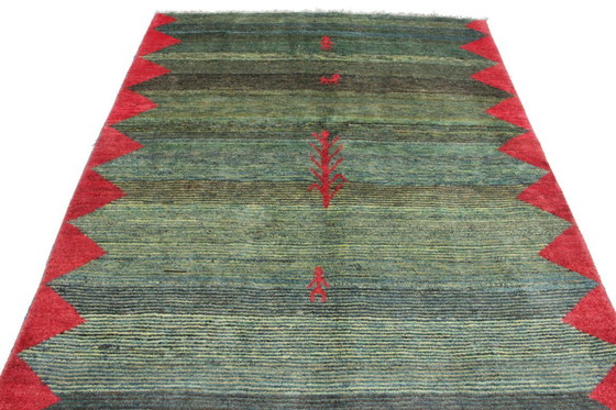 Image 1 of Original Perserteppich Gabbeh Ghashghai Orientteppich 214 cm x 172 cm Alt Natur