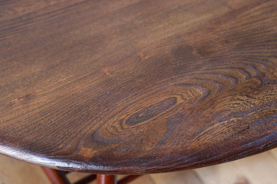 Scandinavian vintage Ercol Coffee table 1960, Wood, Brown, Mid Century Modern (photo 6 of 7)