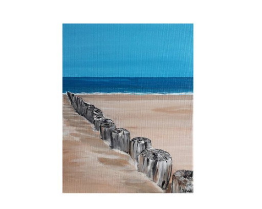 3 beach/sea paintings