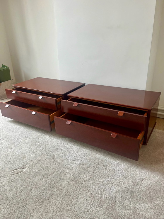 Set of 2 Interlübke MUTARO Chests of drawers – Peter Maly (1979) – Chest of drawers, Leather, Metal (photo 3 of 10)