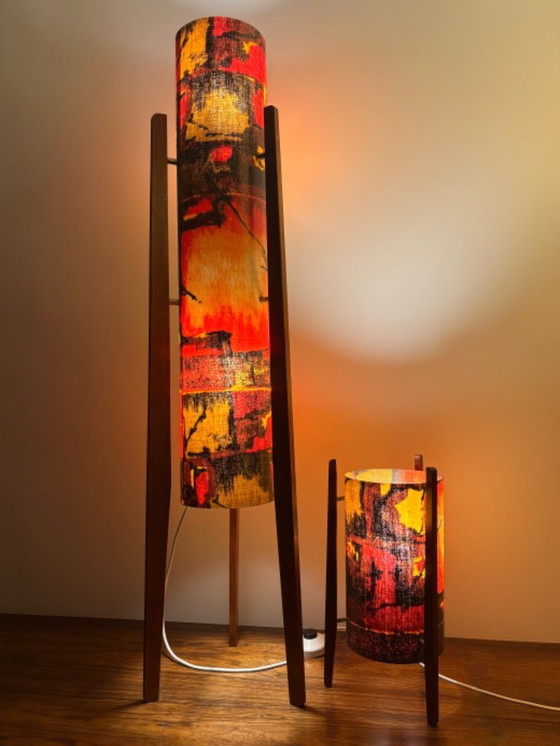 Image 1 of Magnifique et rare ensemble de lampes fusée des années 50/60