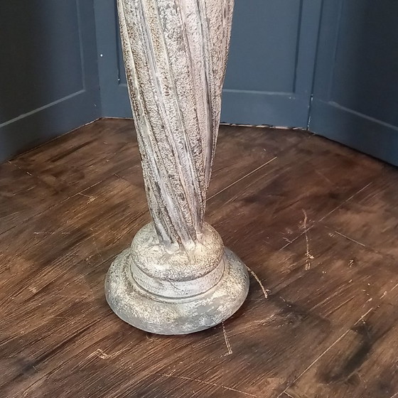 French vintage pedestal in a classic style, Column, Wood, Beige, Klassiek (photo 6 of 14)