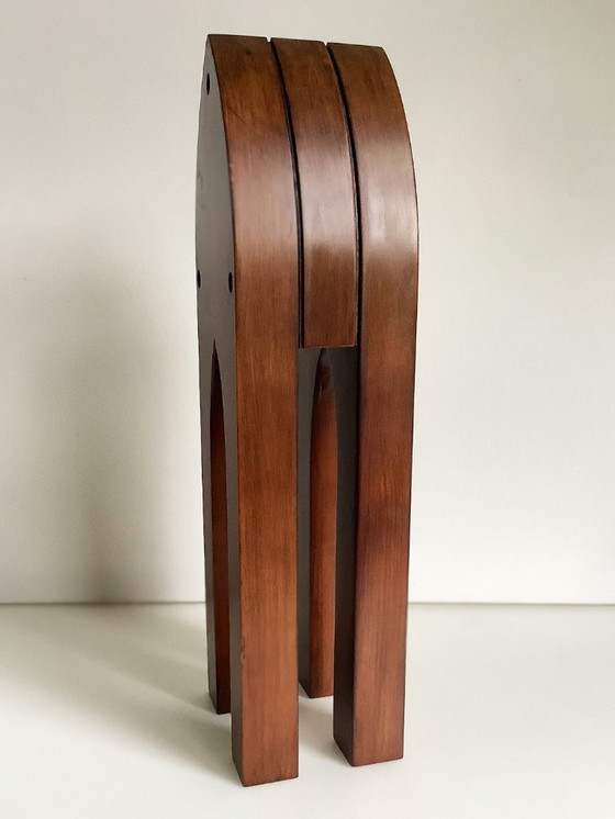 Image 1 of Henk Heres Karlsson Gothic wooden clock 1991