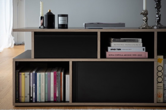 Tylko Credenza / Mobile contenitore basso — Original Classic, Compensato nero, 220 cm – Credenze, Legno (photo 4 of 9)