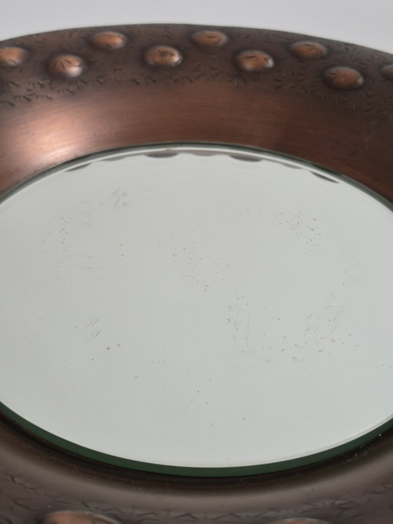 Miroir mural vintage en cuivre, fait main, milieu du siècle, Own Zint – Eugen Zint, Copper (photo 9 of 15)