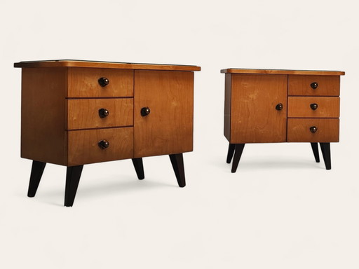 2X Mid Century Nachtkasten