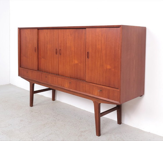 Image 1 of Danish design teak highboard, 1960s