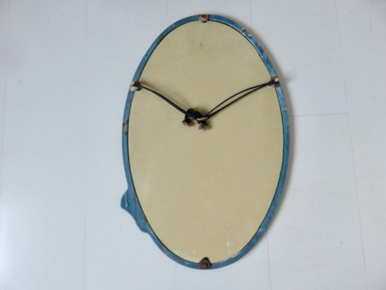 Image 1 of Art Nouveau mirror in enameled cast iron in the style of Hector Guimard